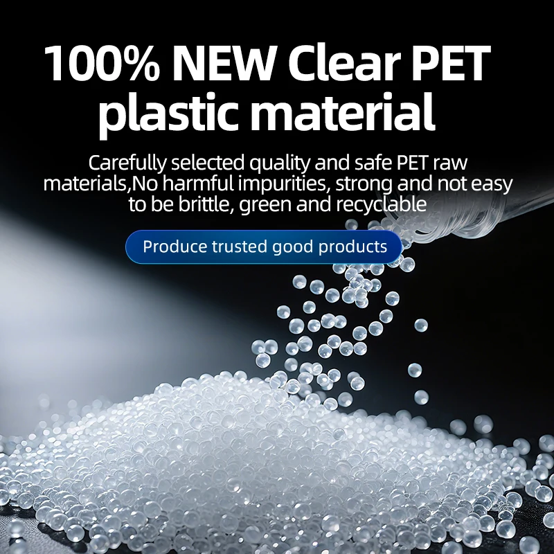 Clear Plastic PET Foldable Square Display Favor Boxes, 50pcs Set